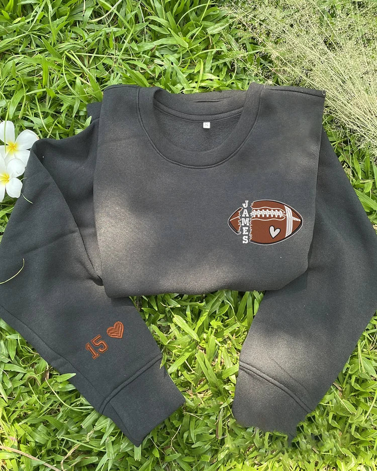 Personalized Embroidered Football Sweatshirt