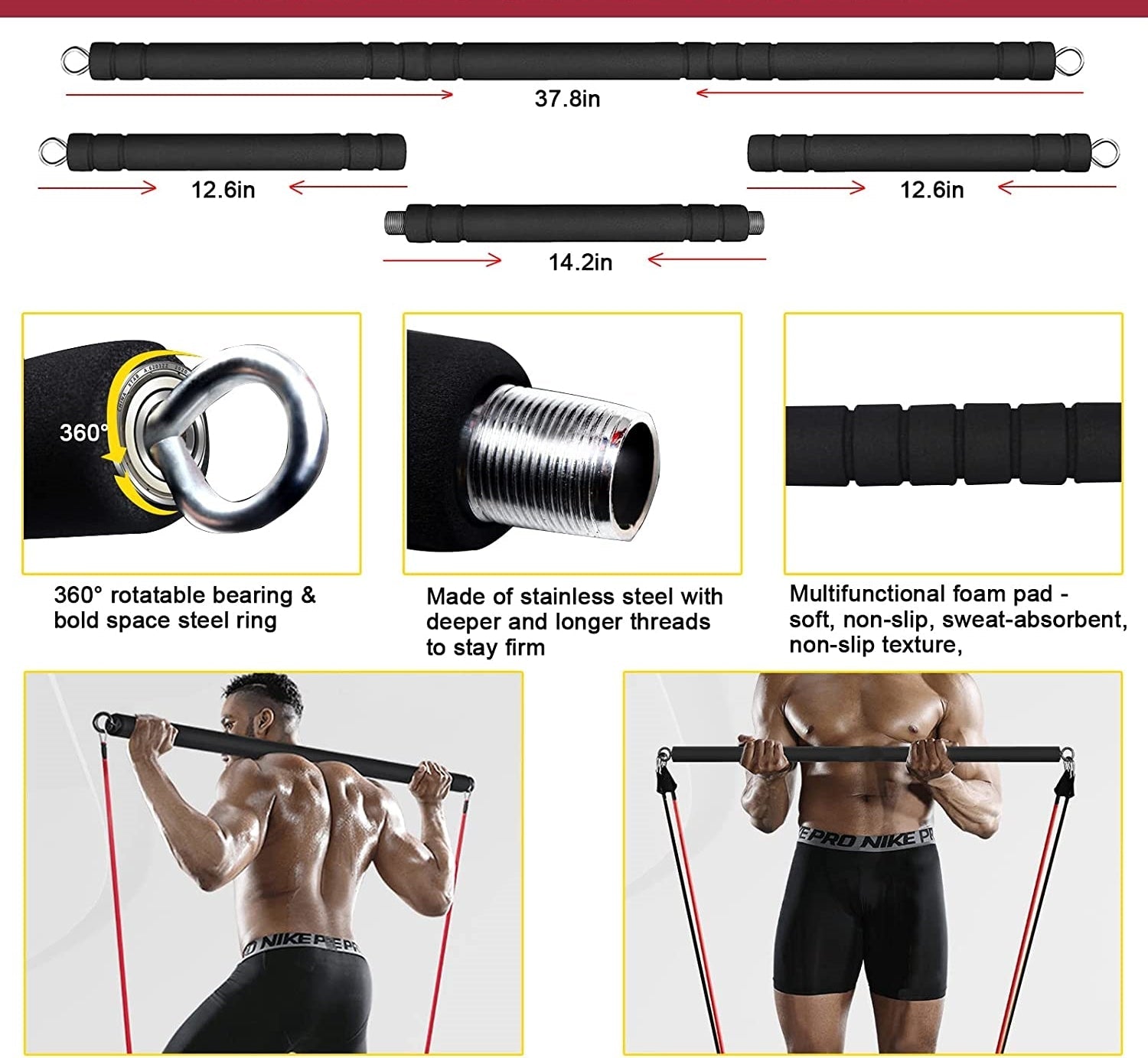 Portable home gym equipment - 17 fitness accessories 9 in 1 push-up plate set