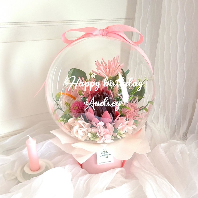 Protea Flower Balloon / Mother's Day, Special Gift, anniversary, Mothers Day, Graduation, Birthday, Congratulations, Personalized
