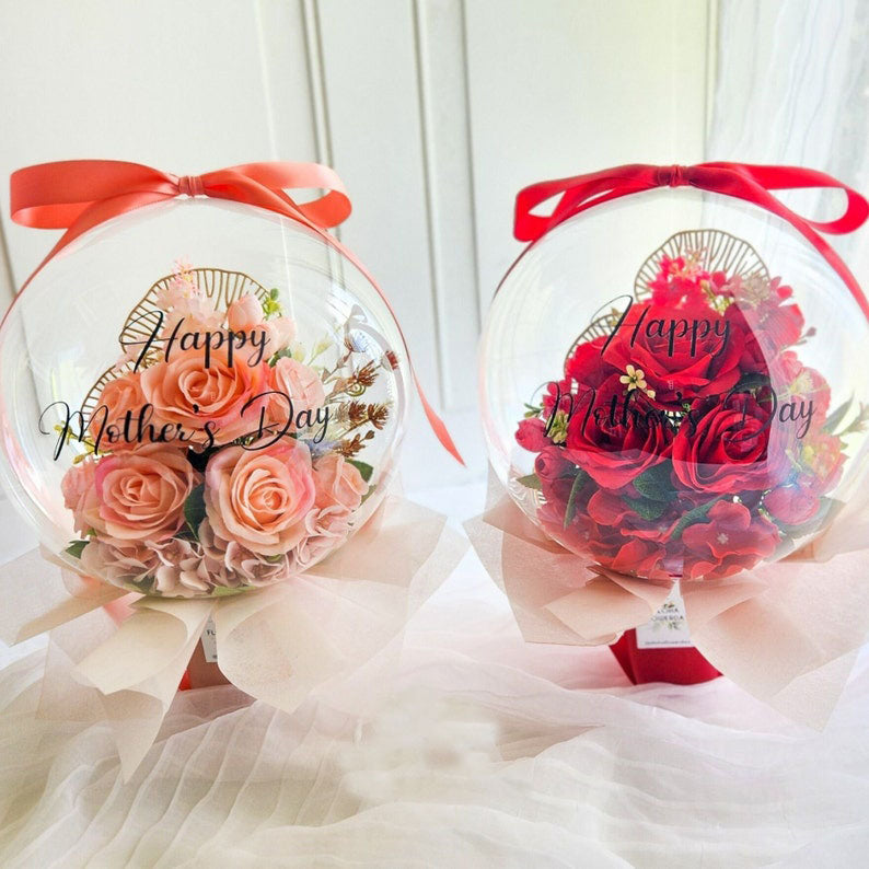 ROSE Flower Balloon / Mother's Day, Special Gift, anniversary, Mothers Day, Graduation, Birthday, Congratulations, Personalized