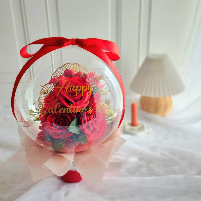 ROSE Flower Balloon / Mother's Day, Special Gift, anniversary, Mothers Day, Graduation, Birthday, Congratulations, Personalized