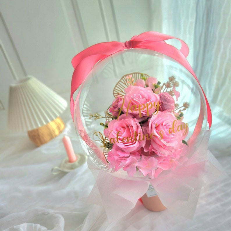 ROSE Flower Balloon / Mother's Day, Special Gift, anniversary, Mothers Day, Graduation, Birthday, Congratulations, Personalized
