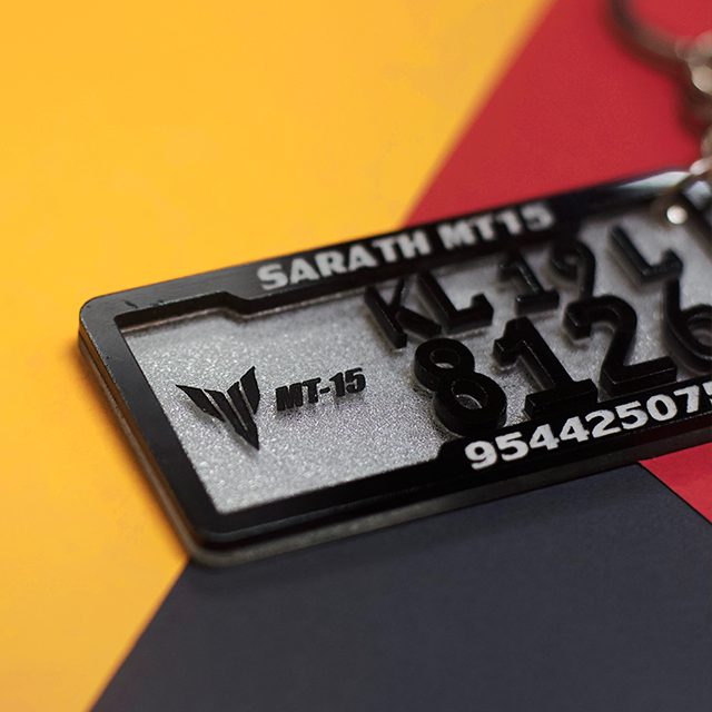 REAL 4D NUMBER PLATE KEYCHAIN