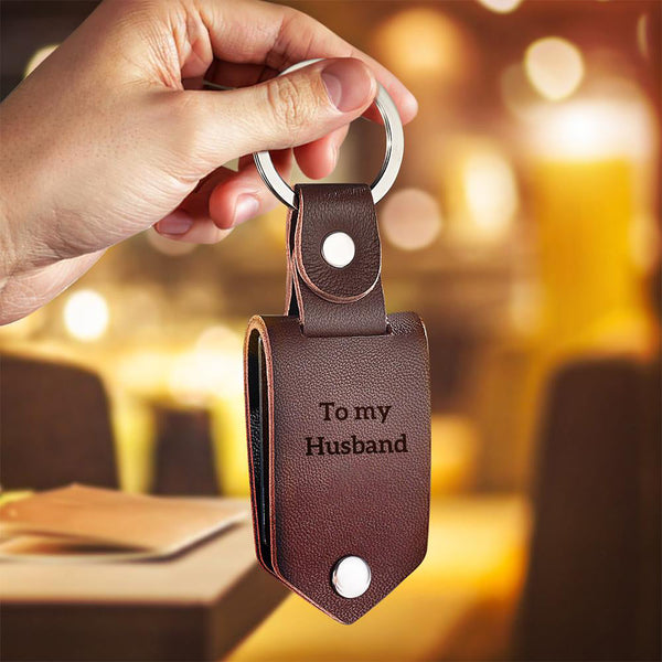 🌟Personalized Leather Photo Keychains Custom Engraved Text Commemorative Keychain Anniversary Wedding Gifts