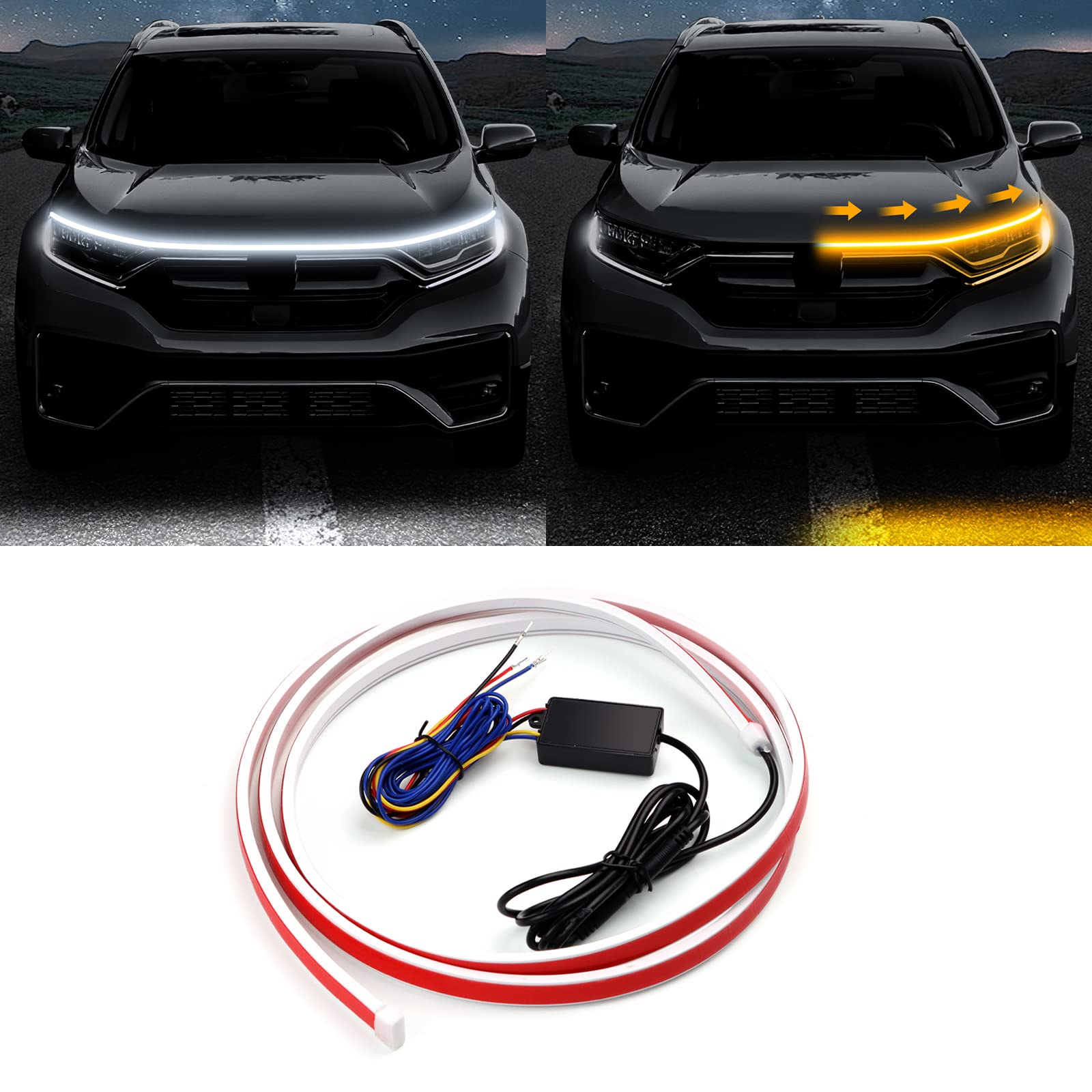 🚗LED Hood Light Strip