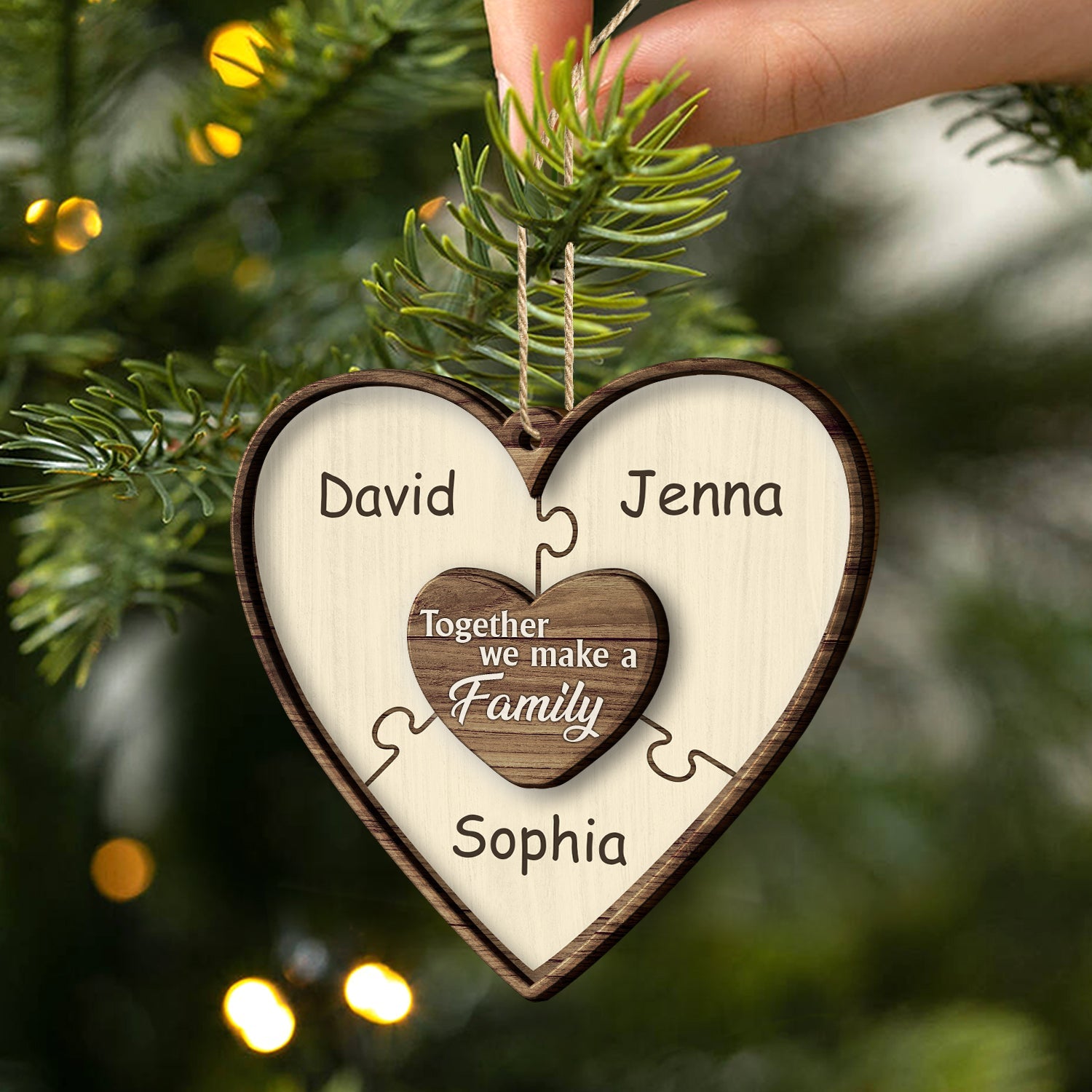 Christmas Puzzle Together We Make A Family - Personalized Gift For Family