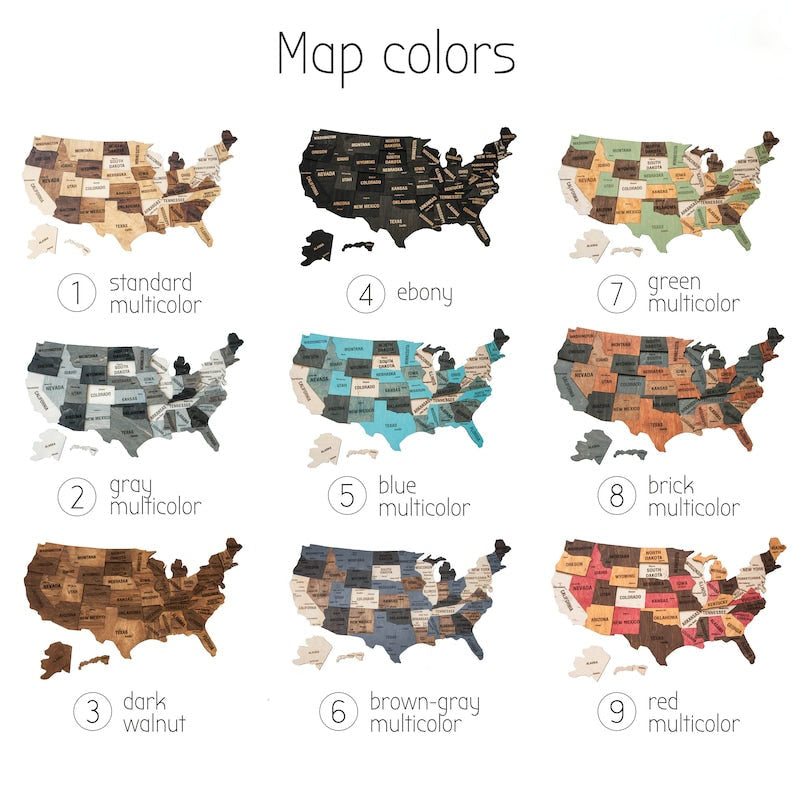 USA Travel Maps, Pushpin Maps, Wooden Wall Maps of the USA