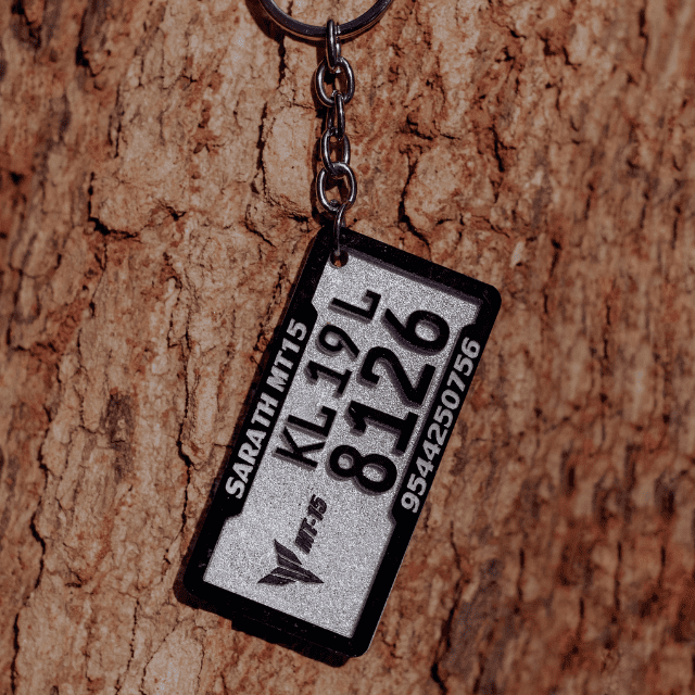 REAL 4D NUMBER PLATE KEYCHAIN