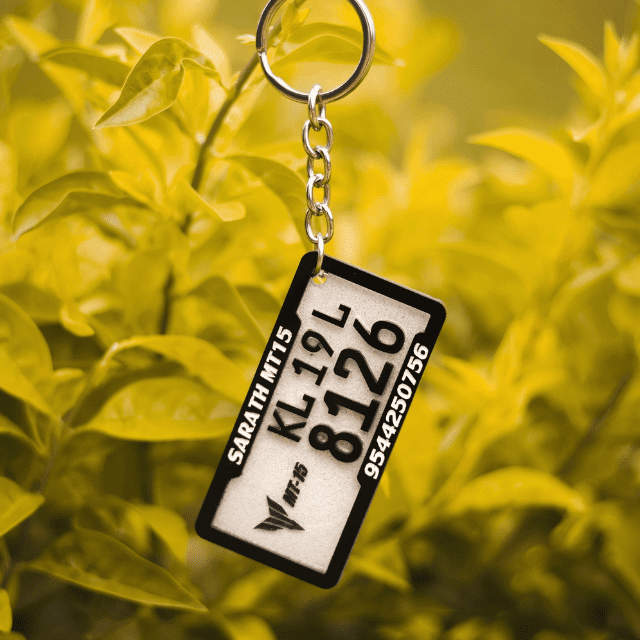 REAL 4D NUMBER PLATE KEYCHAIN
