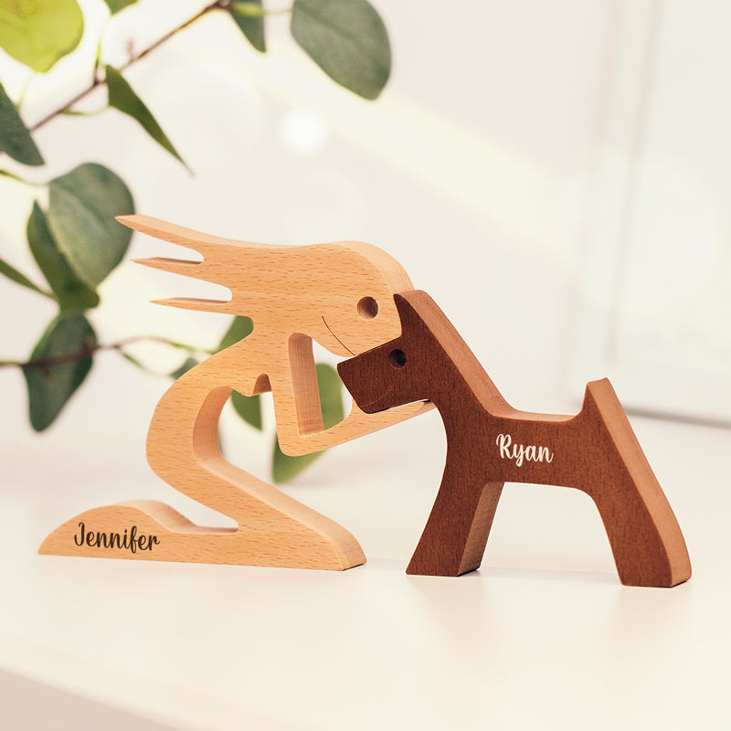 Personalized Custom Wooden Pet Carvings - The Love Between You And Your Pet