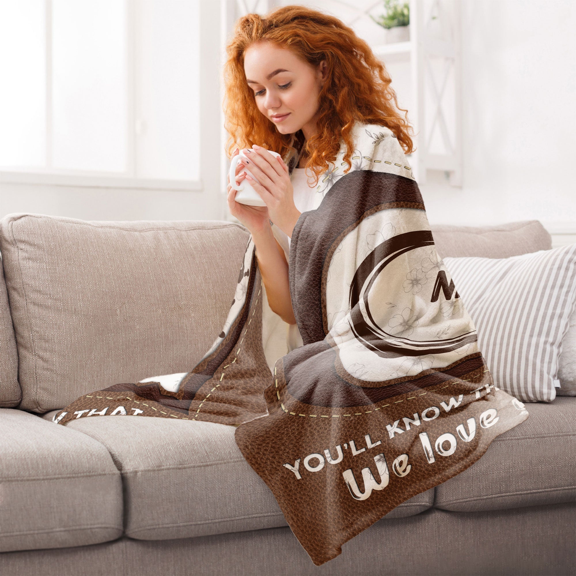 💖For Dad Blanket👨Whenever You Touch This Heart Papa, Grandpa - Personalized Blanket -For Dad, Grandpa, Husband