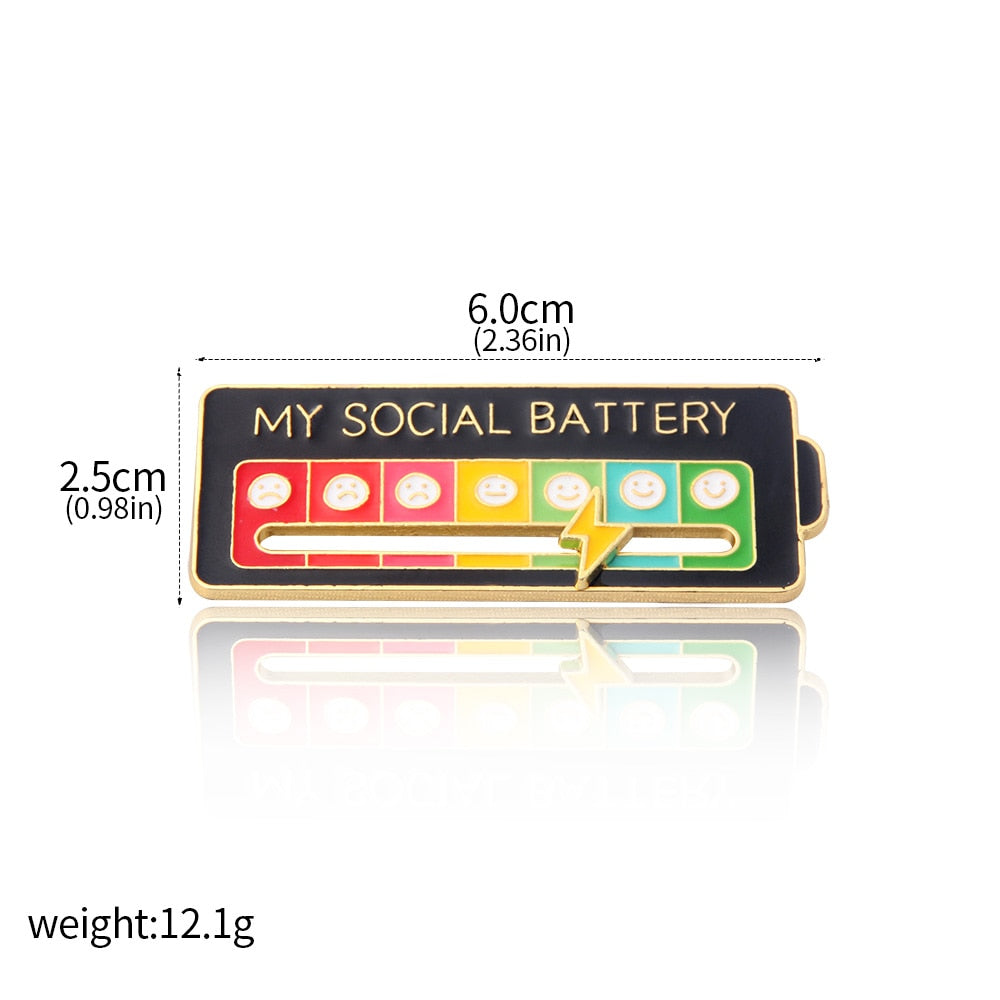 My Social Battery Pin