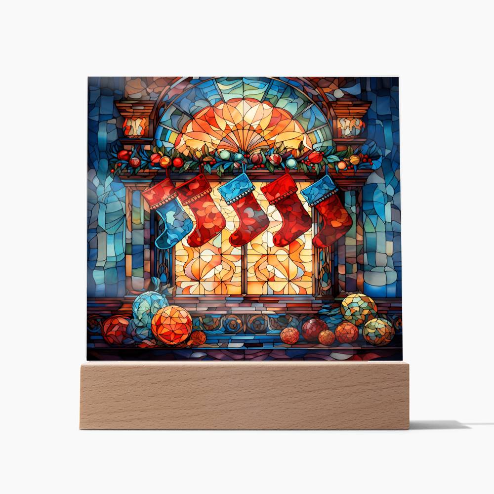 Stained Glass Window with Socks, Gift Ideas, Clebrations, Parties