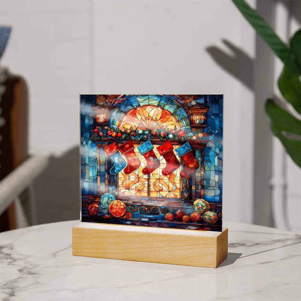 Stained Glass Window with Socks, Gift Ideas, Clebrations, Parties