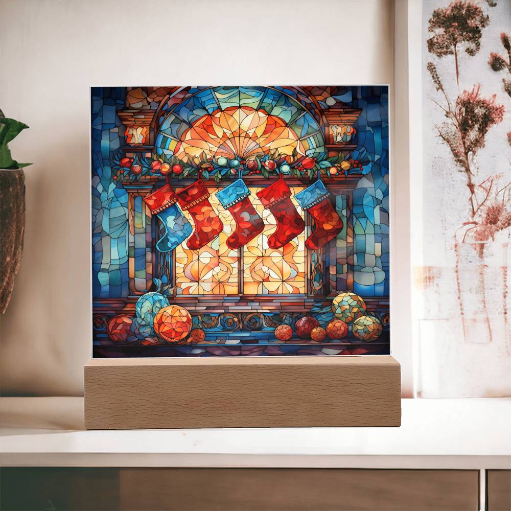Stained Glass Window with Socks, Gift Ideas, Clebrations, Parties