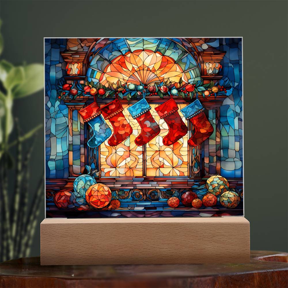 Stained Glass Window with Socks, Gift Ideas, Clebrations, Parties