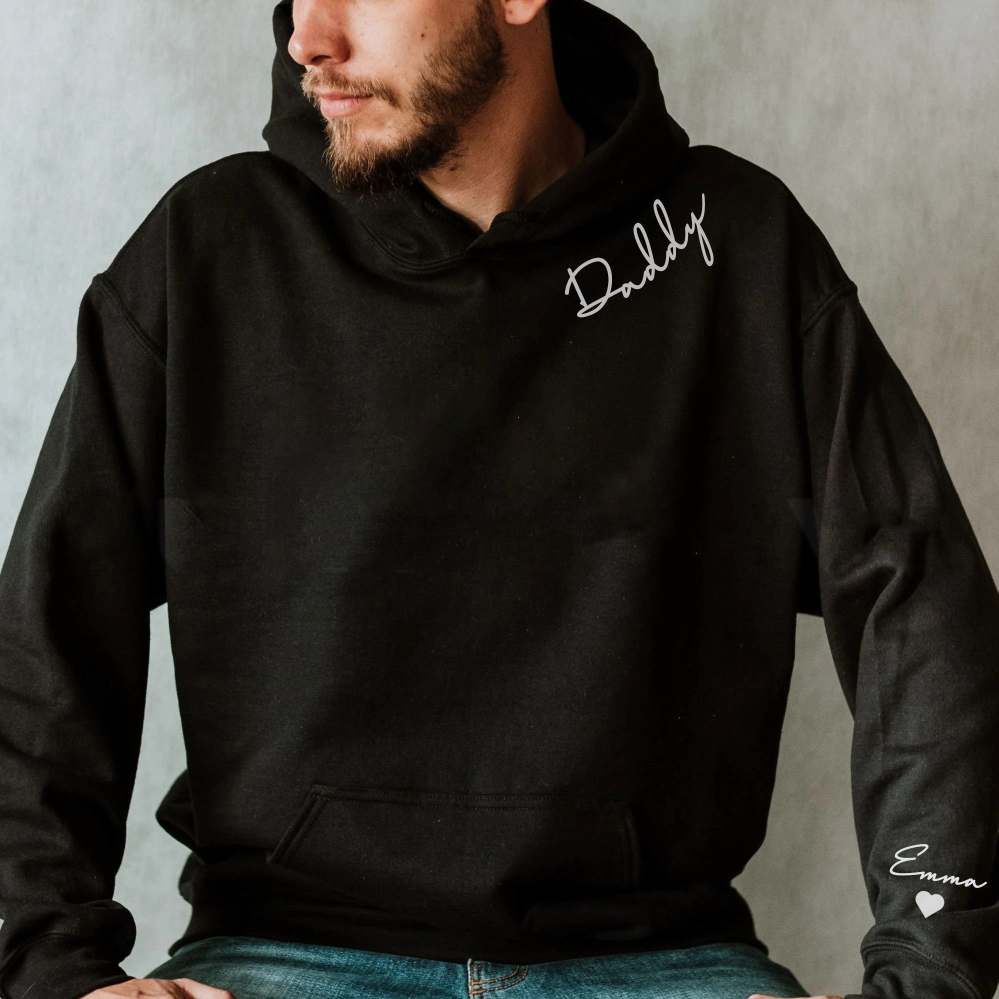 Custom Mama Sweatshirt with Children Name on Sleeve
