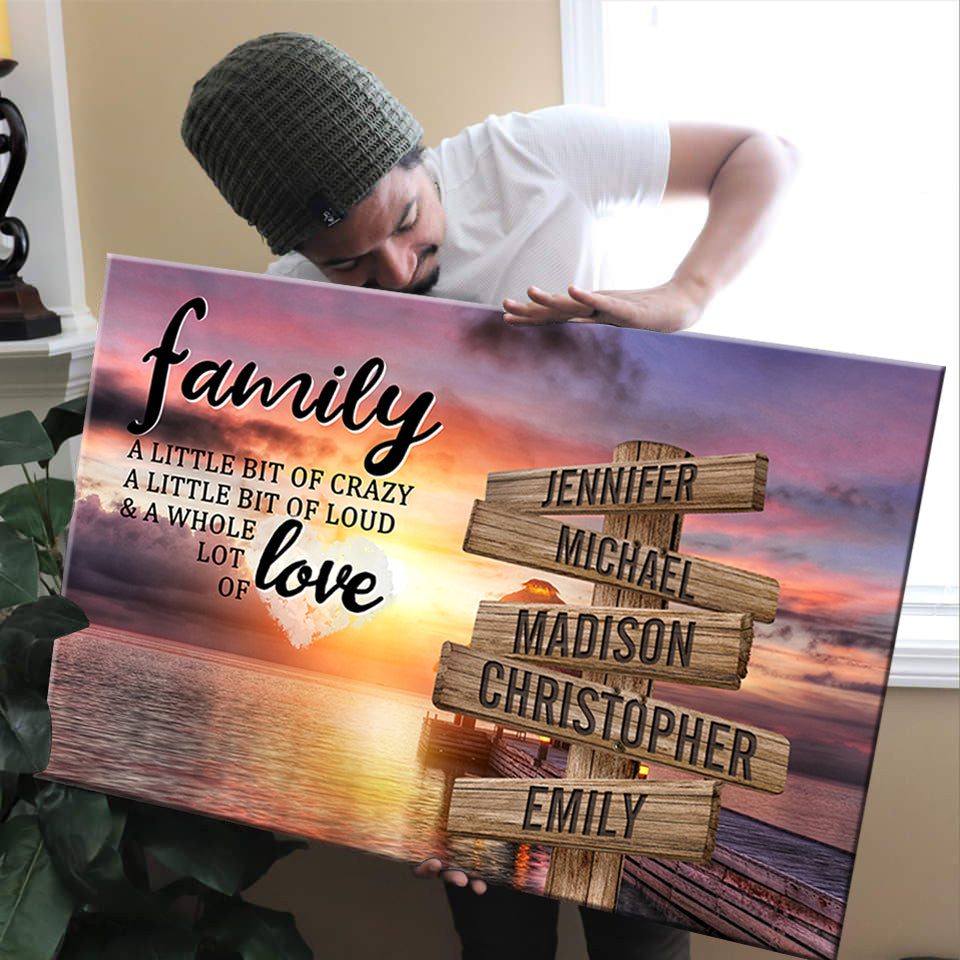 Canyon Pier Multi-Names Premium Canvas