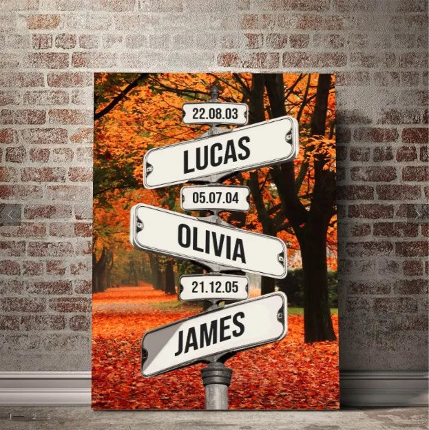 💝 Personalized Canvas Wall Art "Date of birth of family members" (Customized free)
