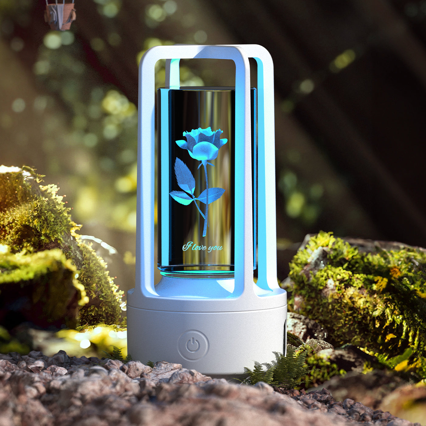 Creative 2 In 1 Audio Acrylic Crystal Touch Lamp And Bluetooth Speaker Valentine's Day Gift