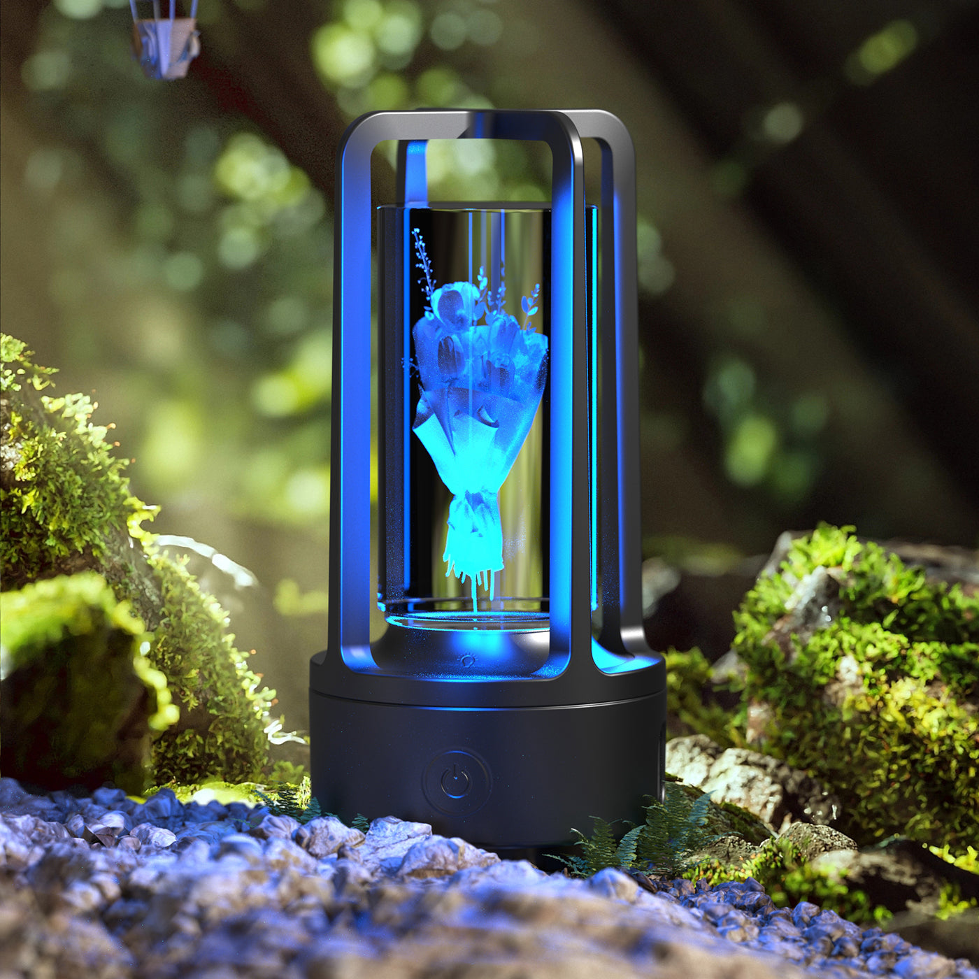 Creative 2 In 1 Audio Acrylic Crystal Touch Lamp And Bluetooth Speaker Valentine's Day Gift