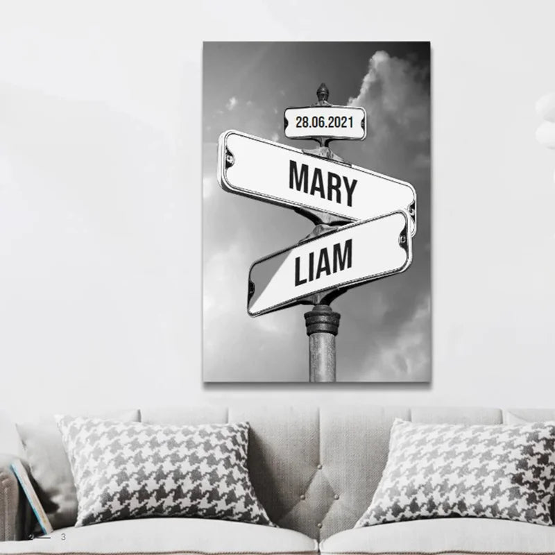 💝 Personalized Canvas Wall Art "Date of birth of family members" (Customized free)