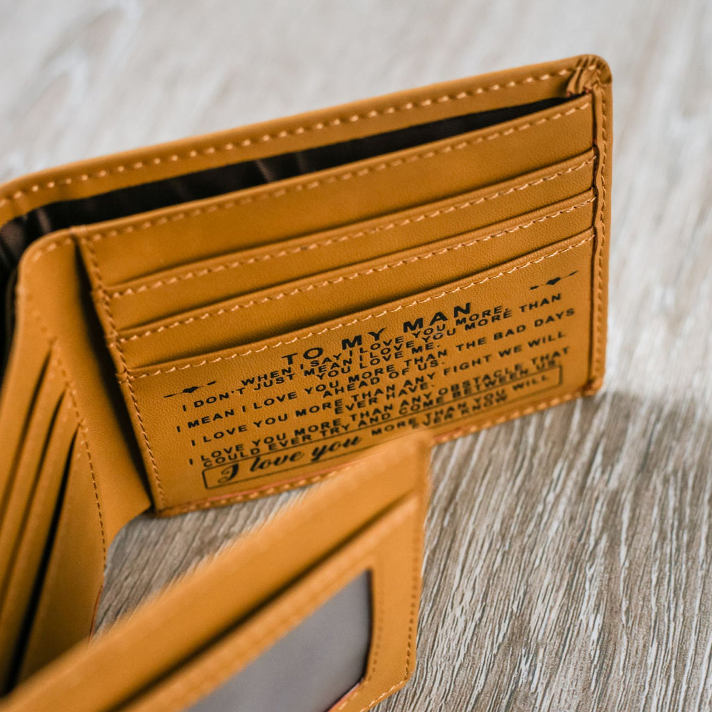 TO MY MAN GENUINE LEATHER BI-FOLD WALLET