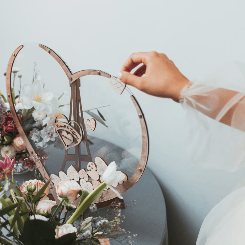 heart guest book