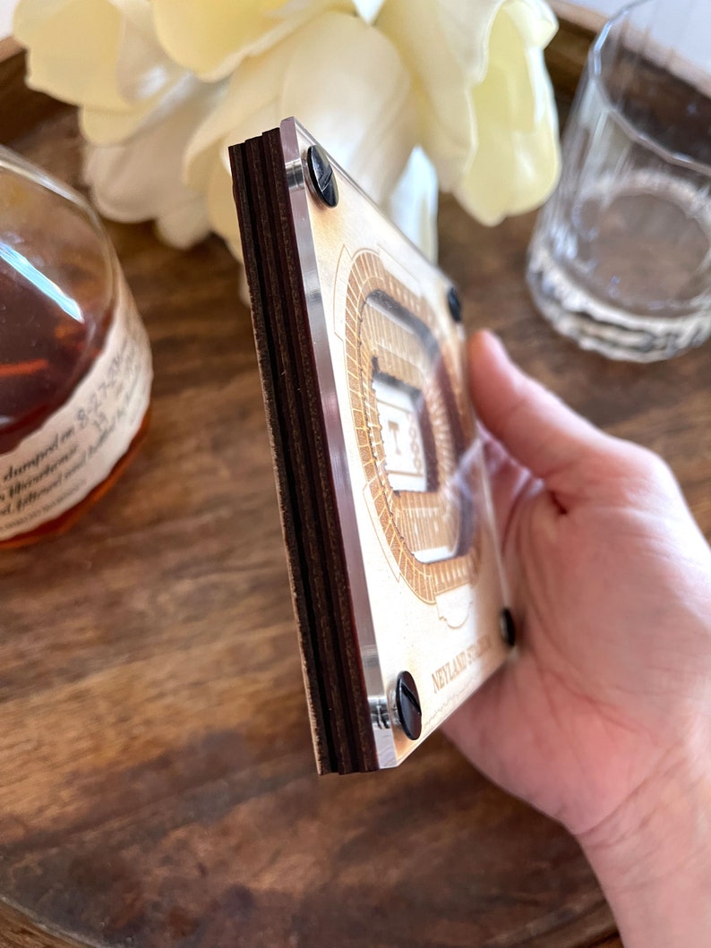 Neyland Stadium Layered Coaster, 3D Wood Coaster, Sports Gift, Football Gift, Home Bar, Custom Gift, Personalized Sports Gift