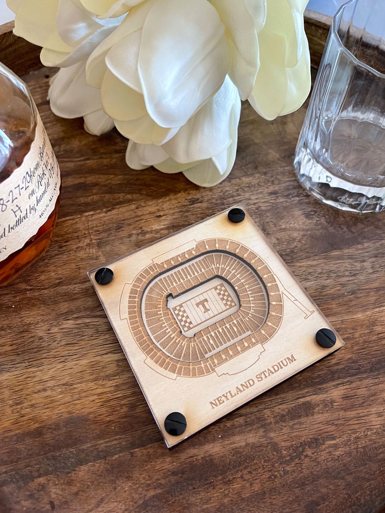 Neyland Stadium Layered Coaster, 3D Wood Coaster, Sports Gift, Football Gift, Home Bar, Custom Gift, Personalized Sports Gift
