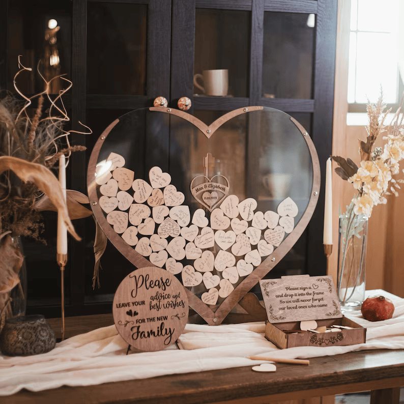 heart guest book