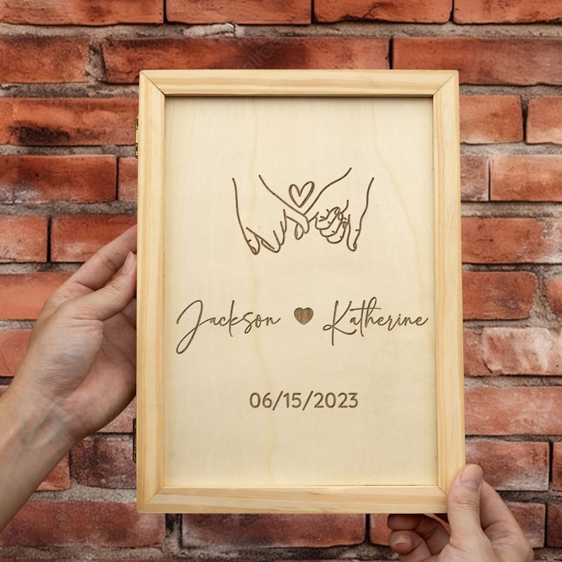 Custom Portrait Engraved on Wood, Custom Couple Portrait, Custom Line Drawing for Valentine's Day