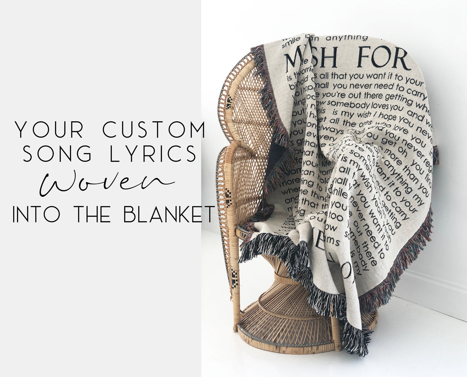 Lyrics Blanket Personalized Photo Cotton Anniversary Gift