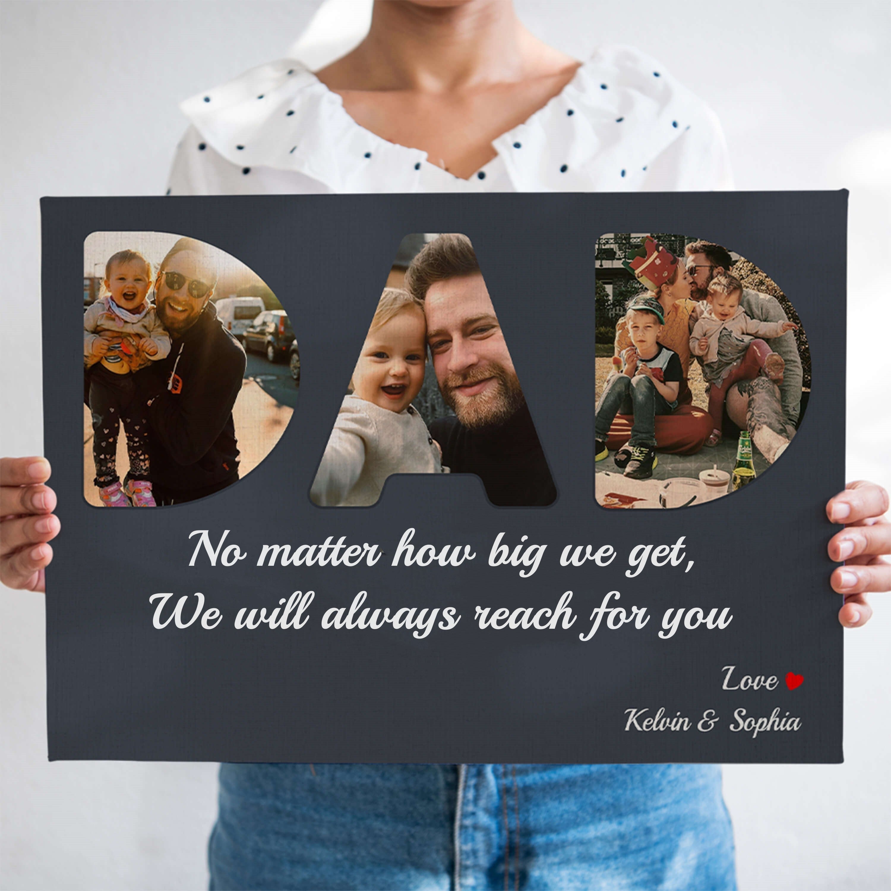 DAD Custom Photo Canvas Gift
