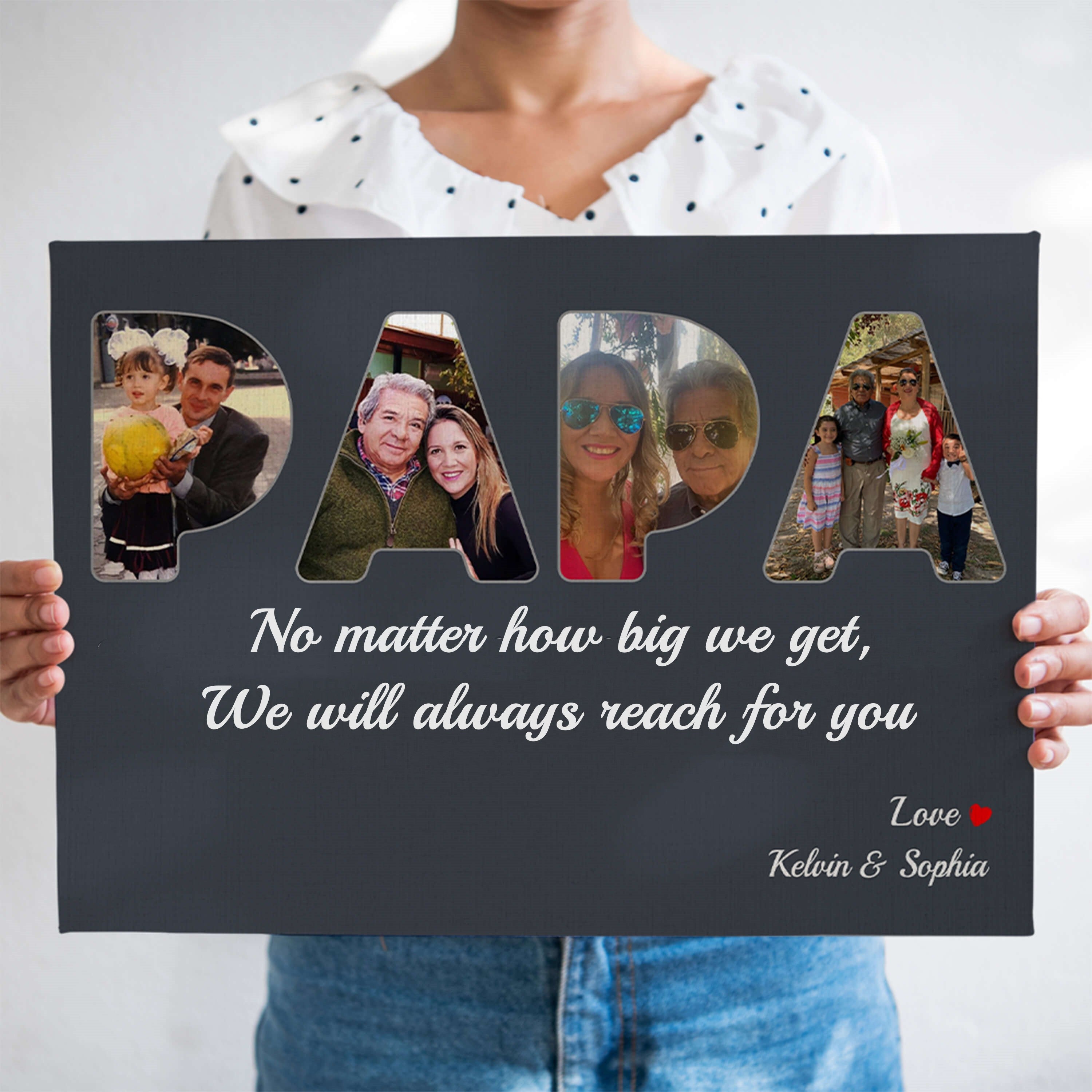 DAD Custom Photo Canvas Gift