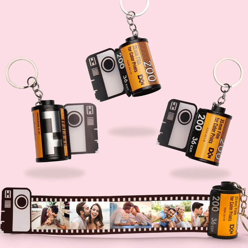 💖Personalized Film Album Keychain Customized Photos of Precious Memories for Anniversary Gift