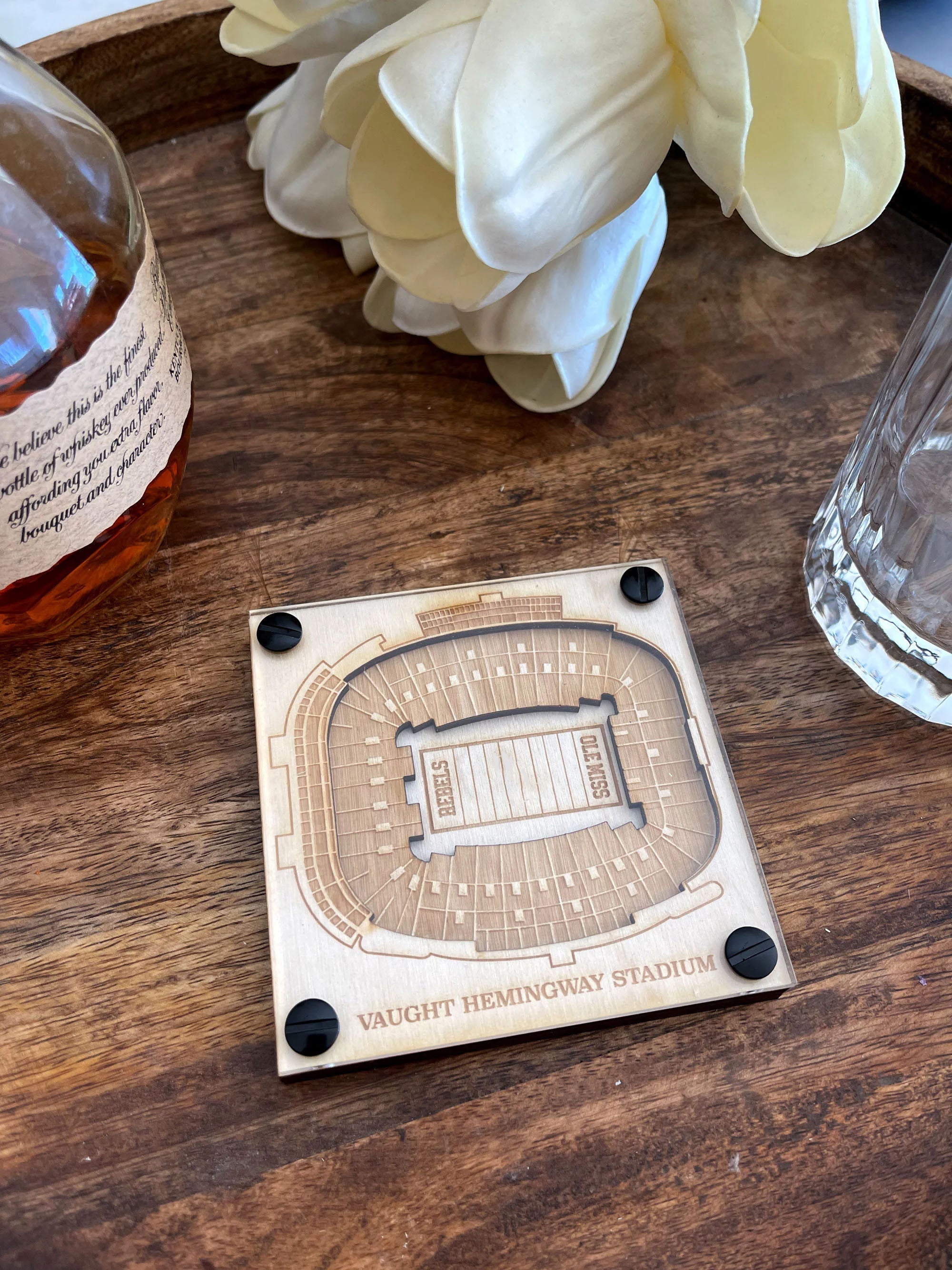 Ohio State University Layered Coaster, 3D Wood Coaster, Sports Coaster, Sports Gift, Football, Man Cave, Gift for Him, Sports Fan