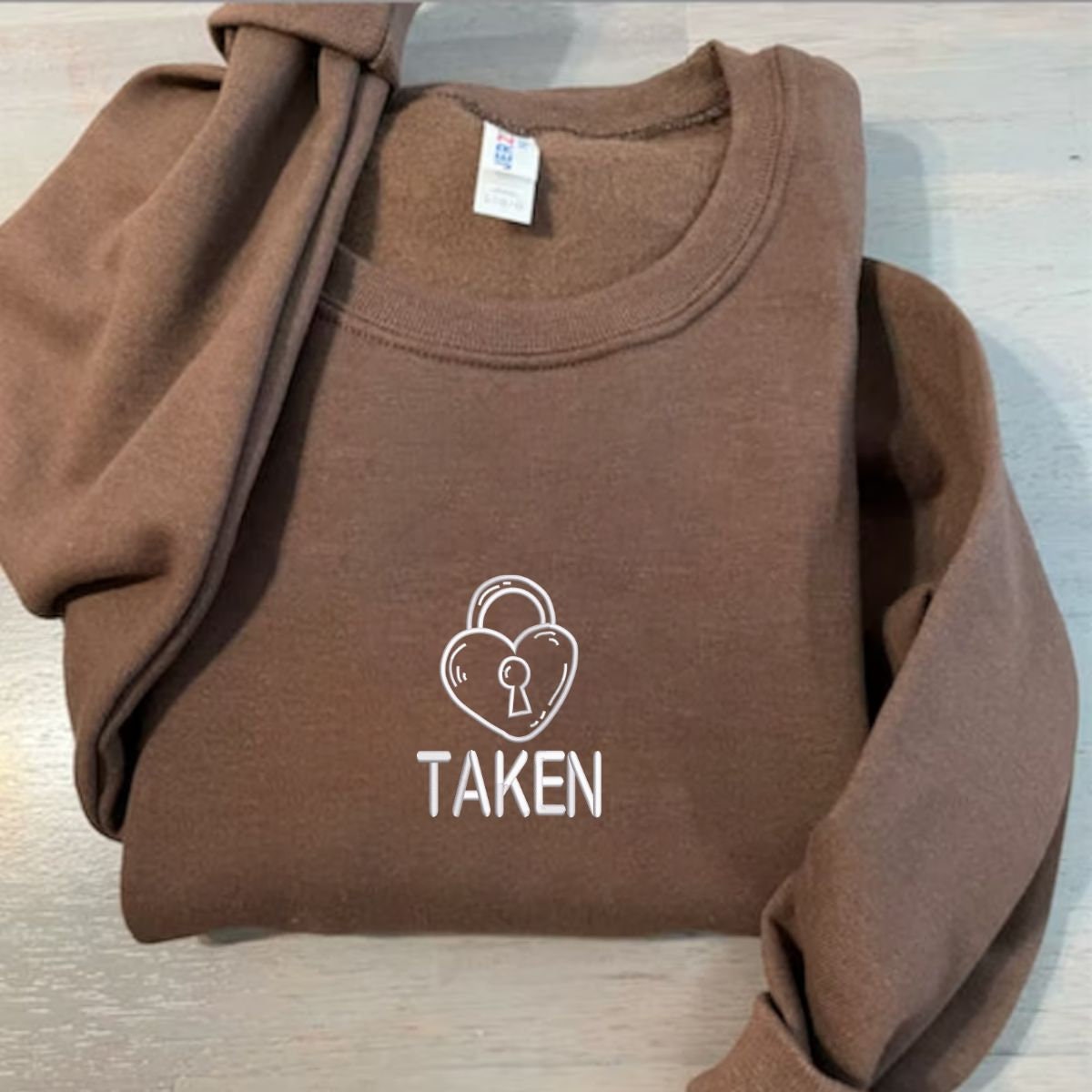 EMBROIDERED Custom Valentines Day Couple, Heart Couple Sweatshirt