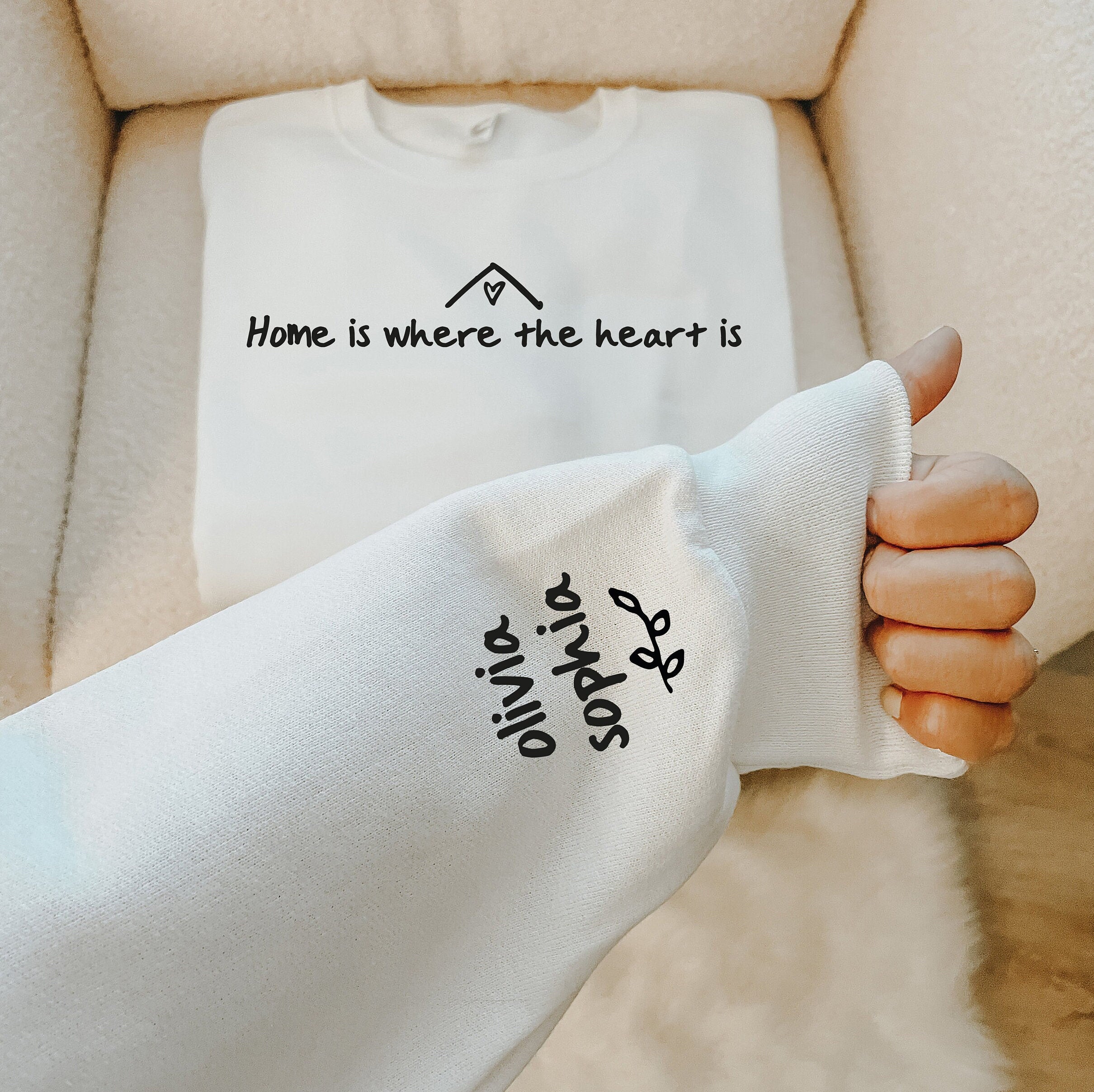 Custom Mom Shirt With Kids Names, Custom Mama Sweatshirt, Personalized Mother's Day Gifts, I Wear My Heart On My Sleeve Hoodie