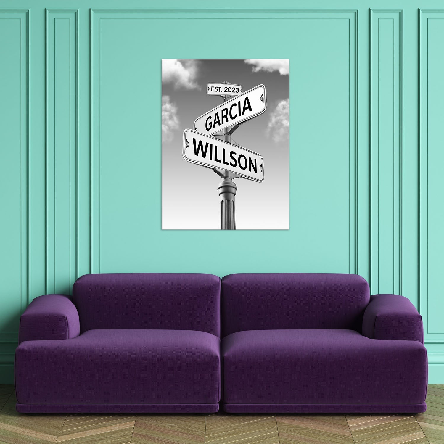 💞Personalized Canvas Vintage Street Sign For Couples