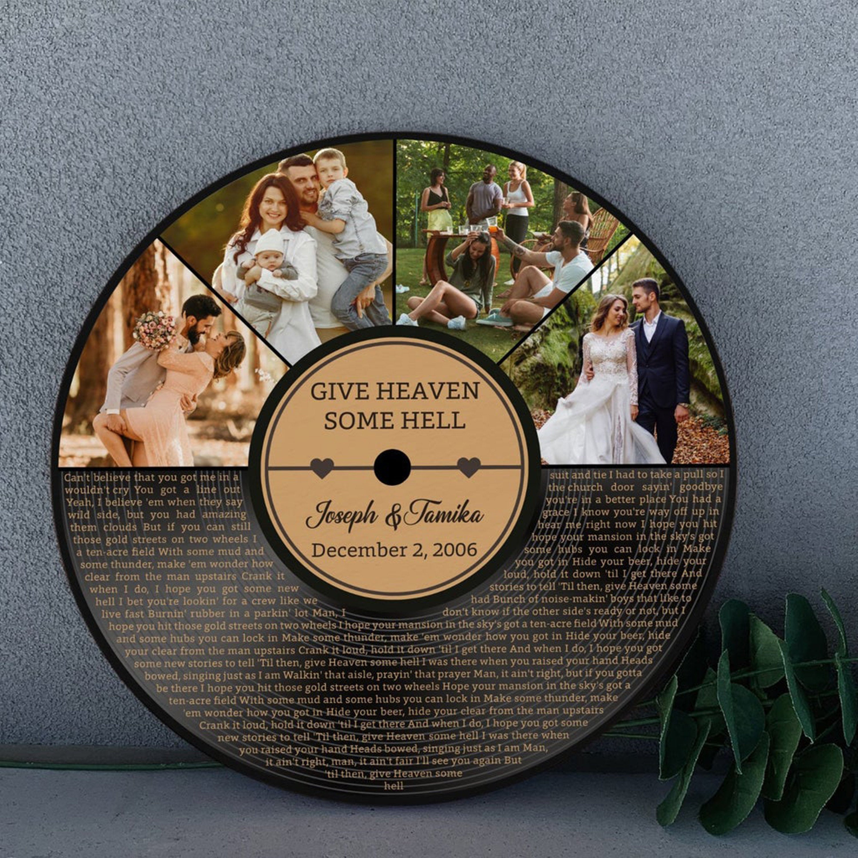 Personalize Record Ornament Valentine Day Gift for Him