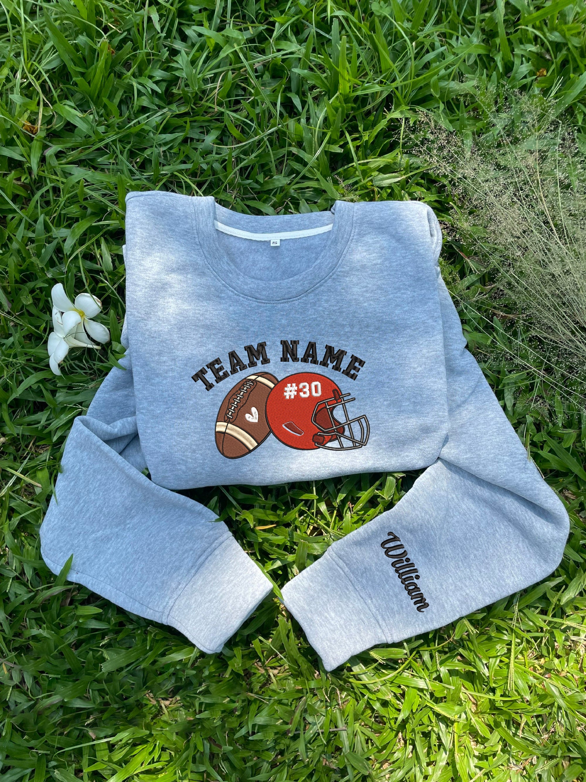 Customized Football Embroidered Sports Sweatshirt
