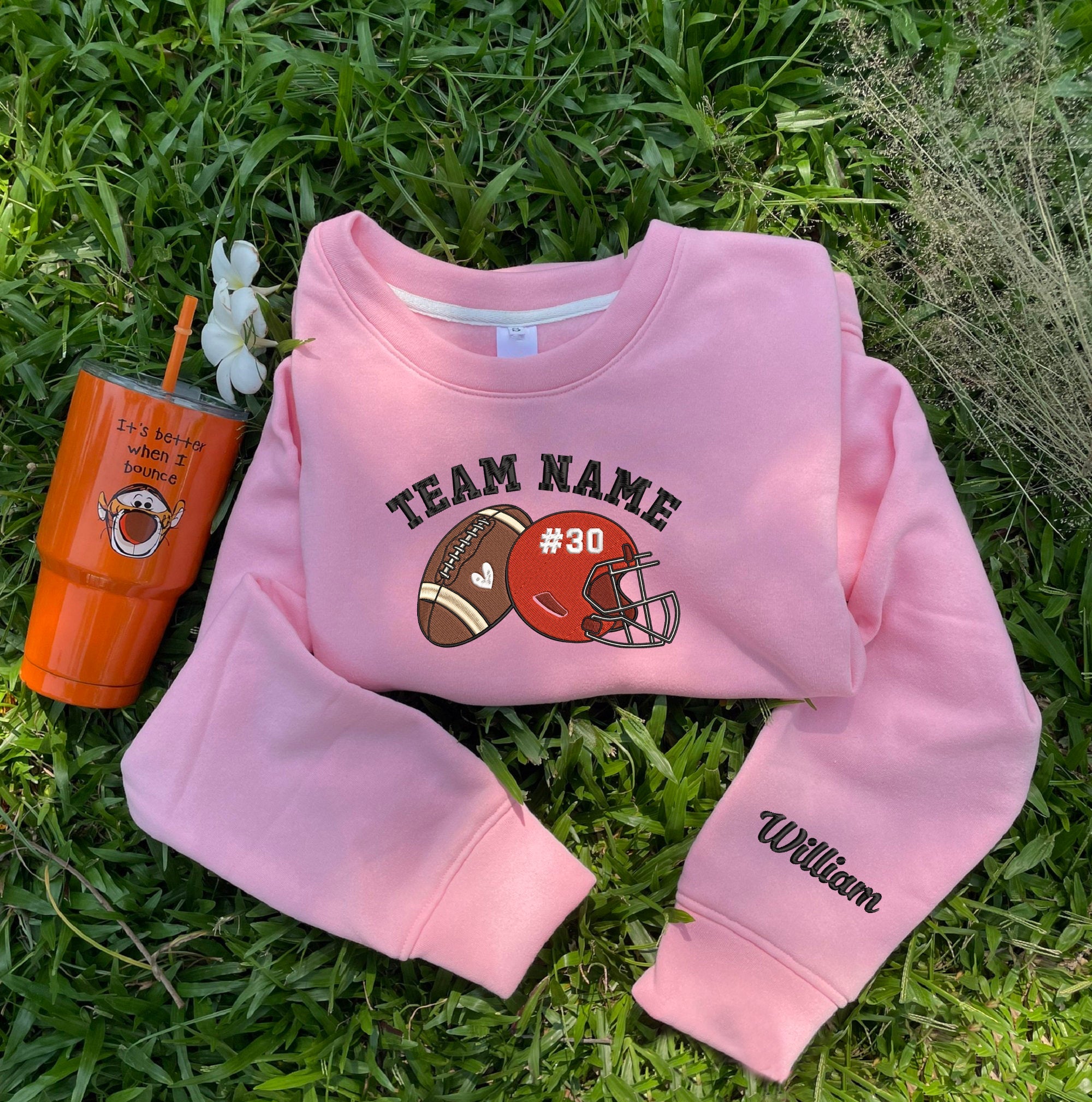 Customized Football Embroidered Sports Sweatshirt