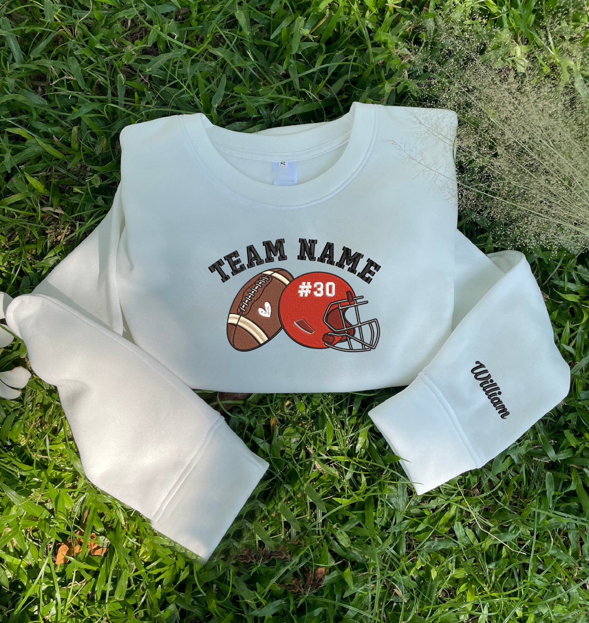 Customized Football Embroidered Sports Sweatshirt