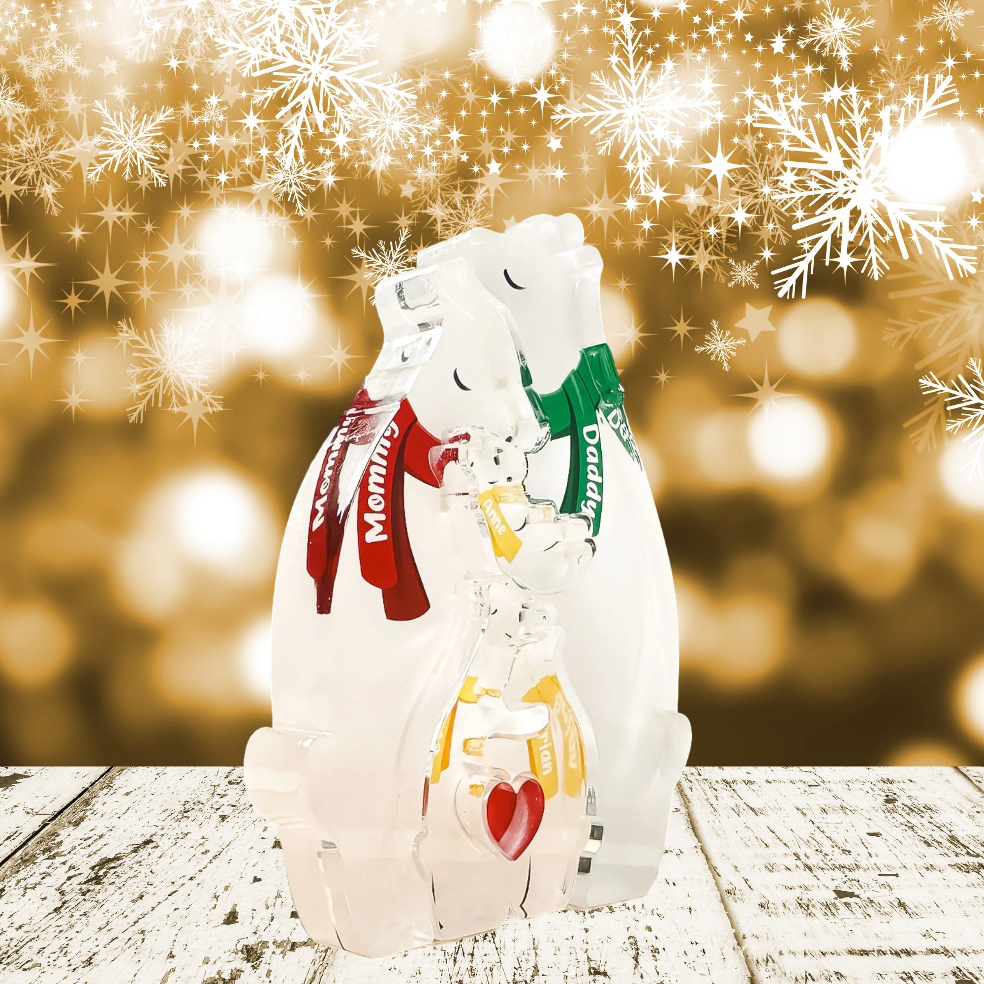Hugging Bear Family - Acrylic Bear Family Puzzle