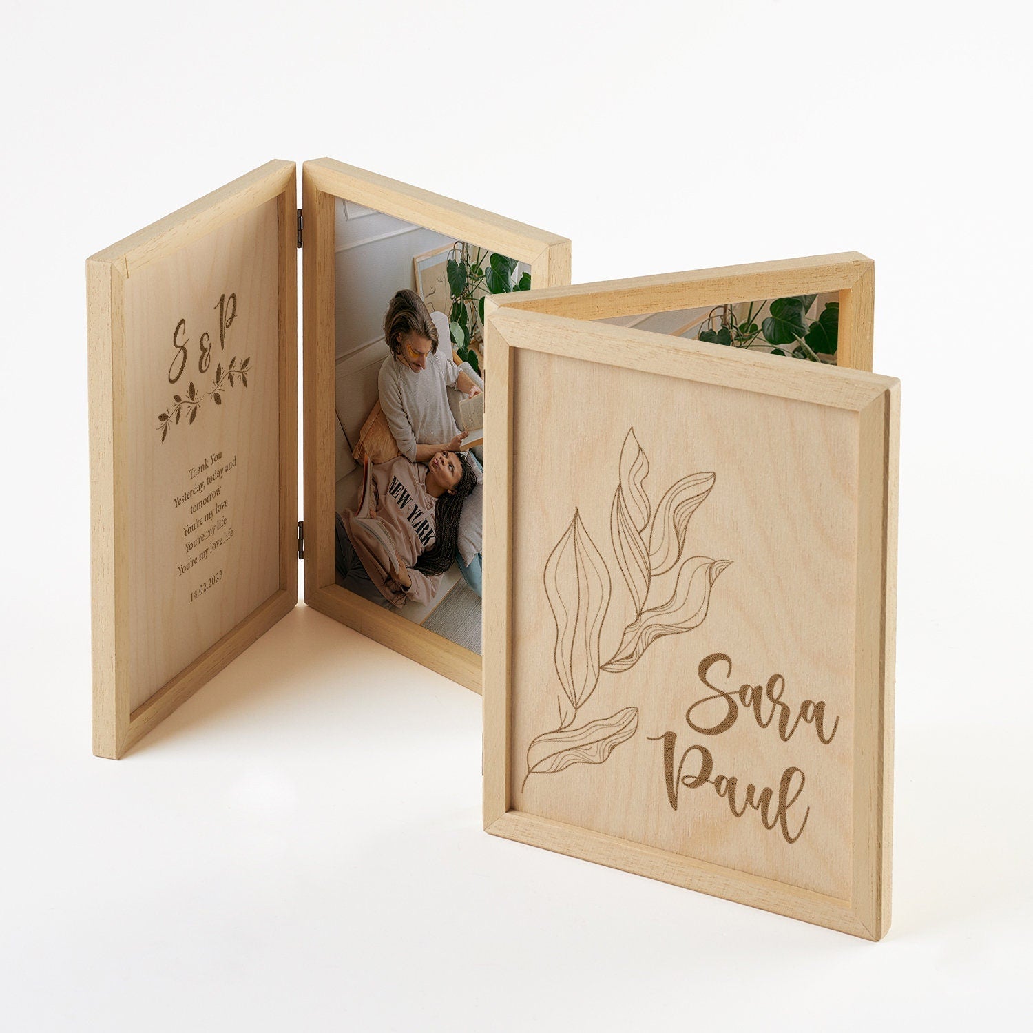 Personalized Frame Gift For Her Wooden Keepsake Box, Anniversary Gift for Girlfriend, Wife