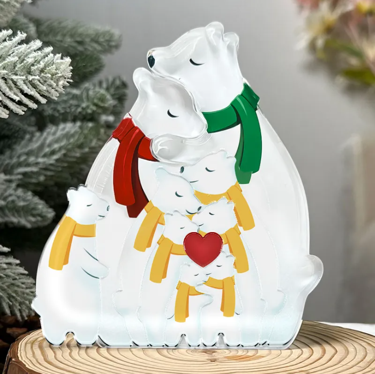 Hugging Bear Family - Acrylic Bear Family Puzzle