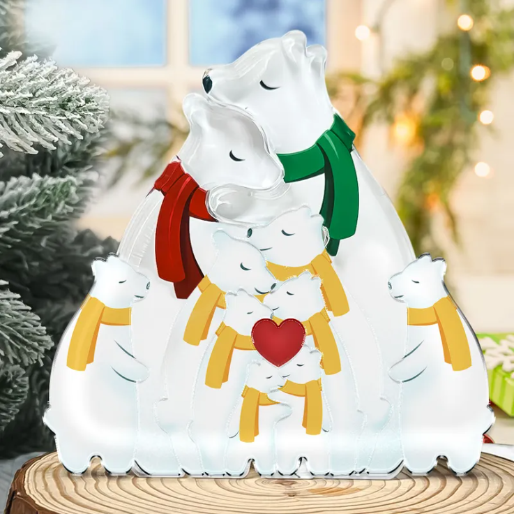 Hugging Bear Family - Acrylic Bear Family Puzzle