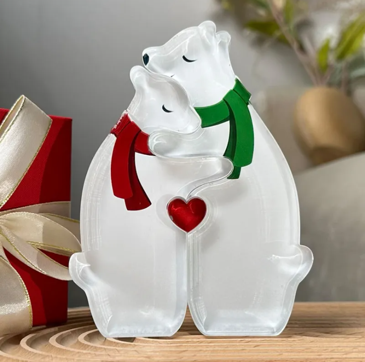 Hugging Bear Family - Acrylic Bear Family Puzzle