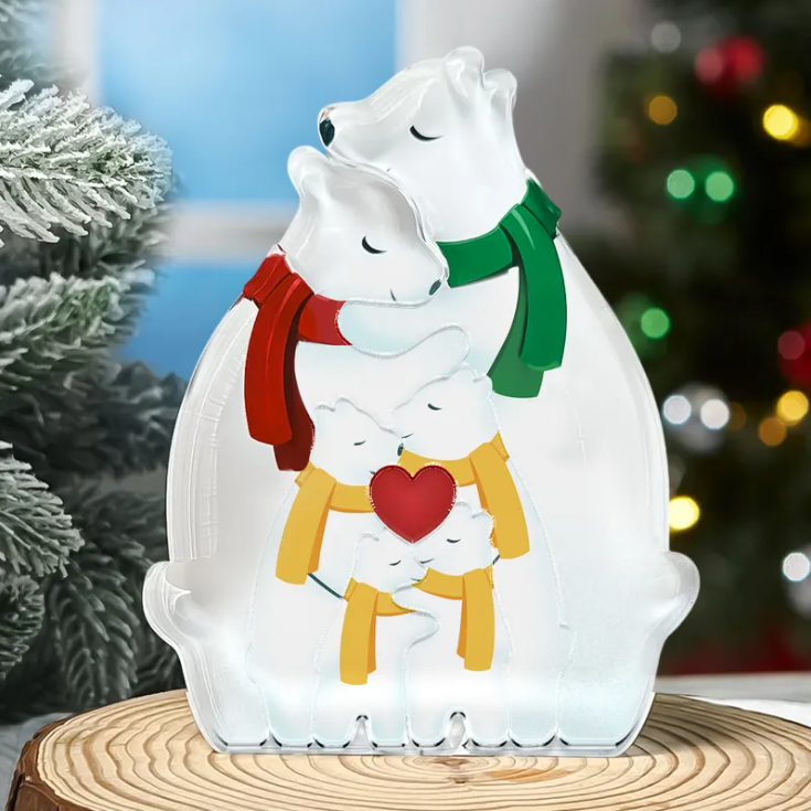 Hugging Bear Family - Acrylic Bear Family Puzzle
